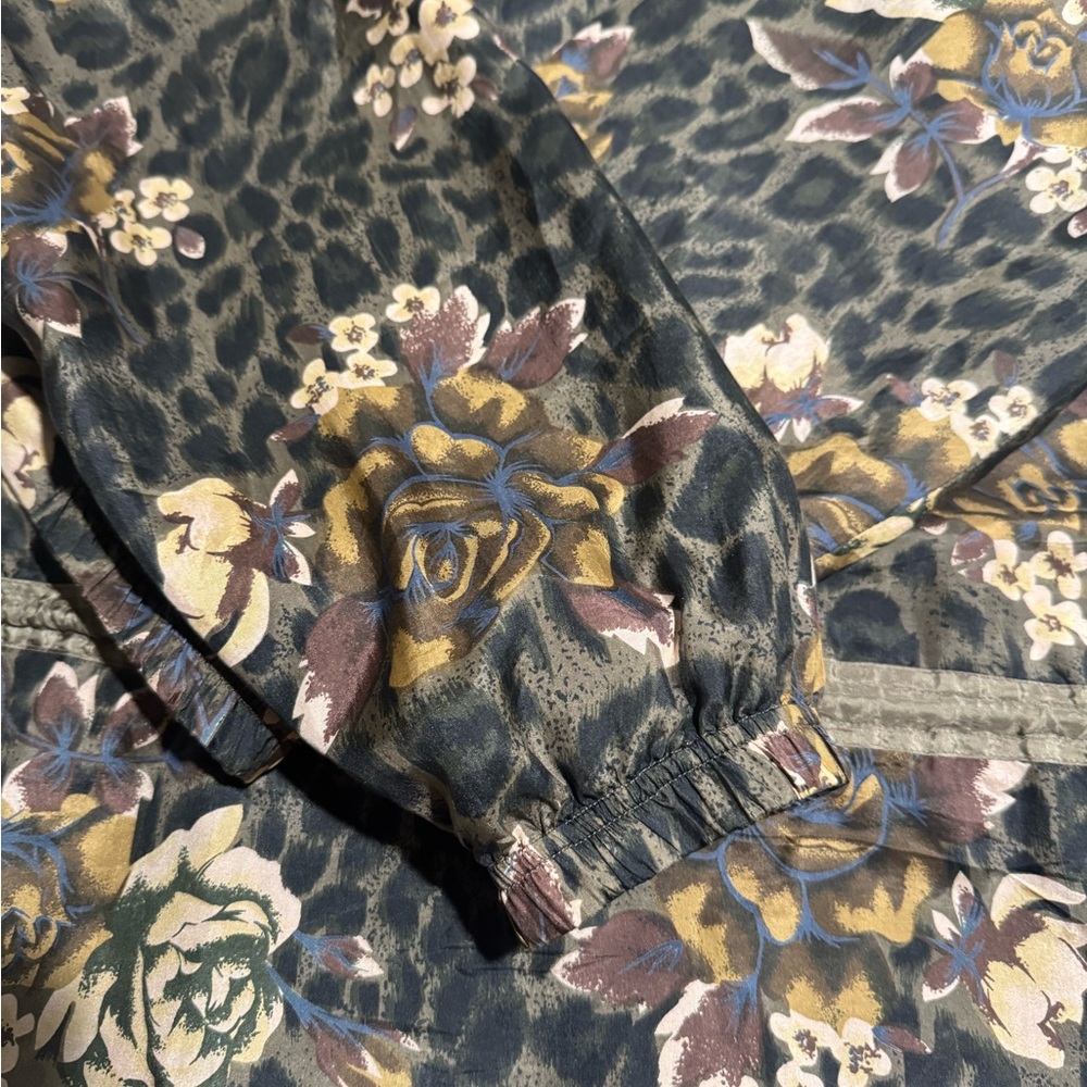 Abvien 100% Silk Thin Lightweight Jacket, Unique Pattern, Full Zip, Large #991 - Picture 6 of 6